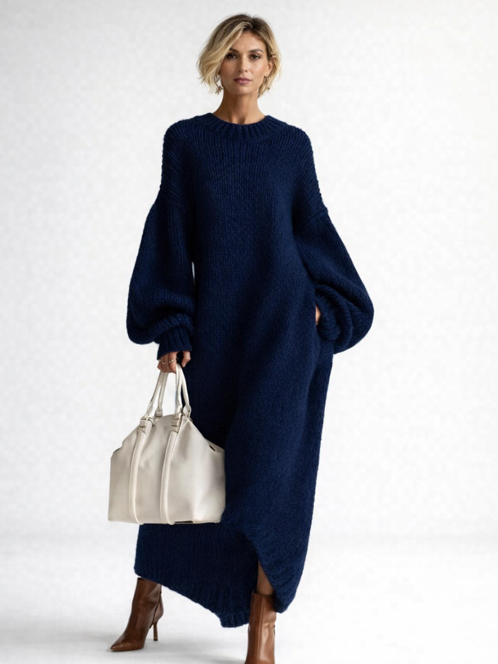 Women’s Oversized Knit Maxi Sweater Dress Relaxed Fit 4