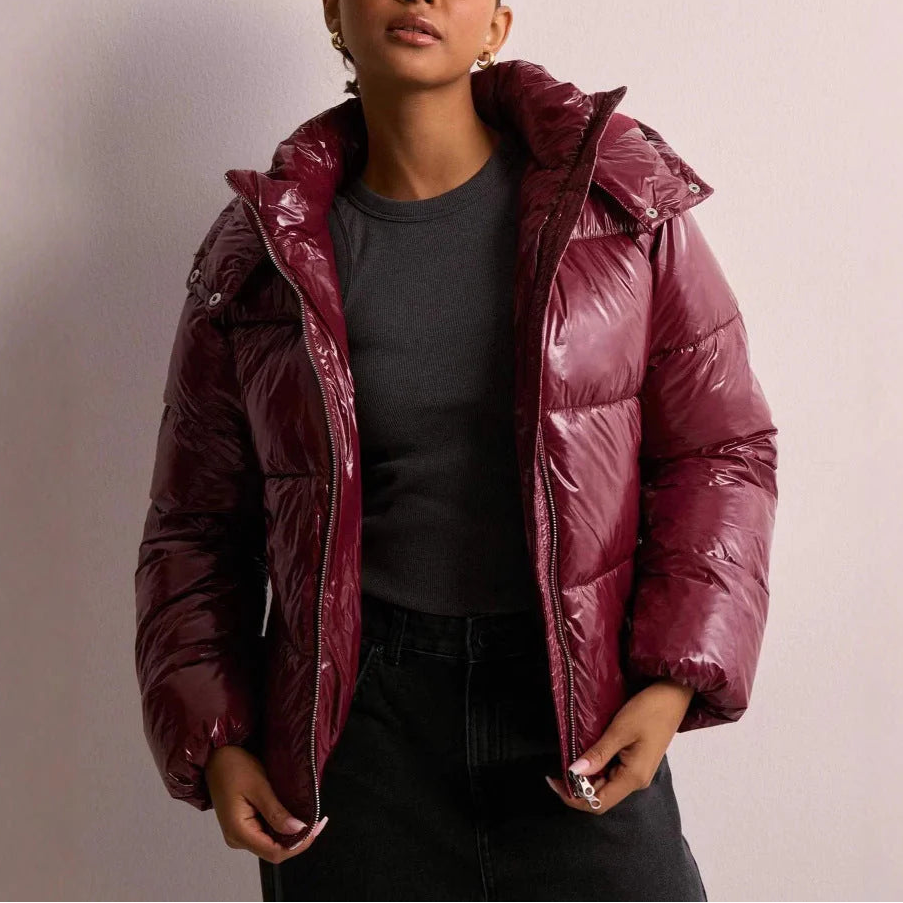 Women’s Quilted Hooded Puffer Jacket Lightweight Insulated Winter Coat 3