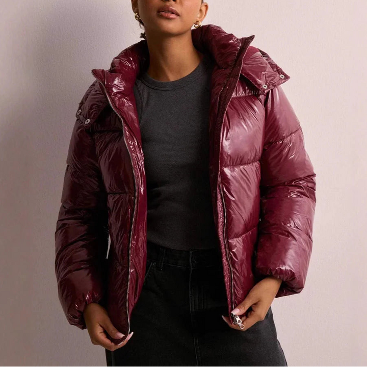 Women’s Quilted Hooded Puffer Jacket Lightweight Insulated Winter Coat 3