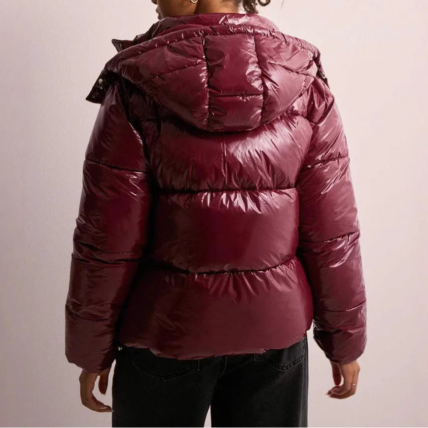 Women’s Quilted Hooded Puffer Jacket Lightweight Insulated Winter Coat 4