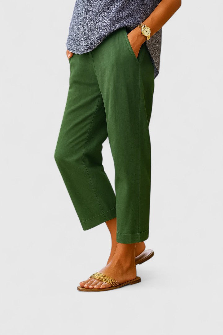 Women’s Relaxed Cropped Trousers Lightweight Breathable Fabric 4