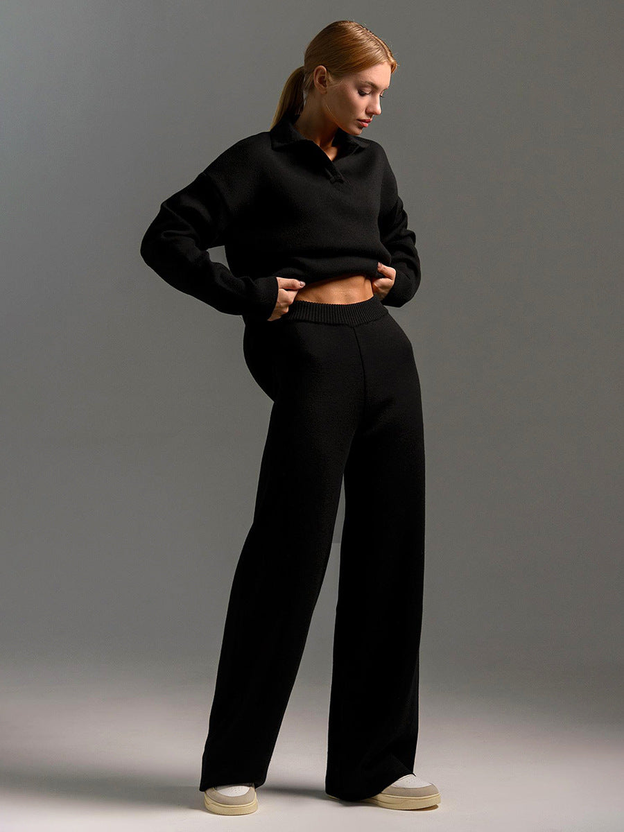 Women’s Relaxed Fit Lounge Set Chic Collared Design 3
