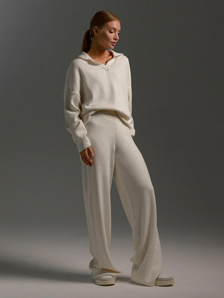 Women’s Relaxed Fit Lounge Set Chic Collared Design 4
