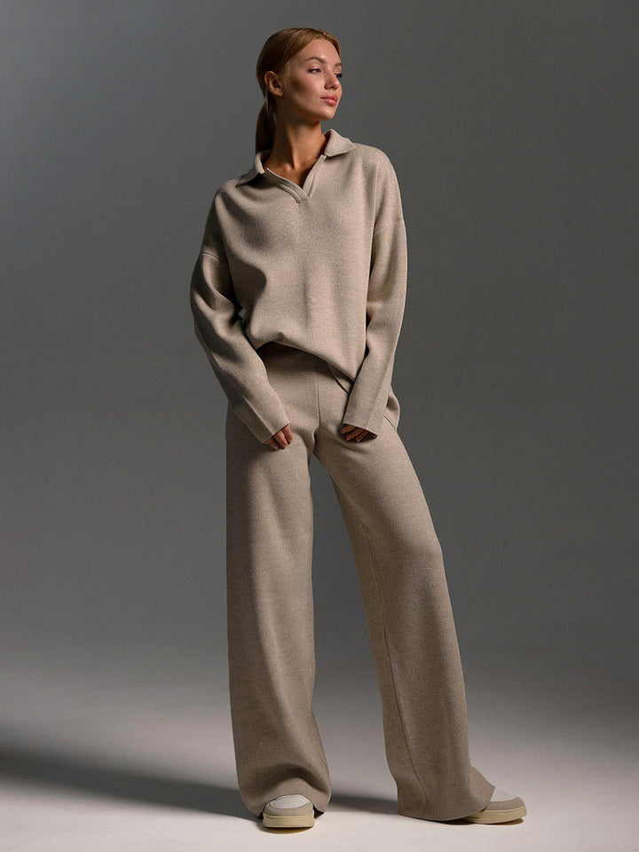 Women’s Relaxed Fit Lounge Set Chic Collared Design 6