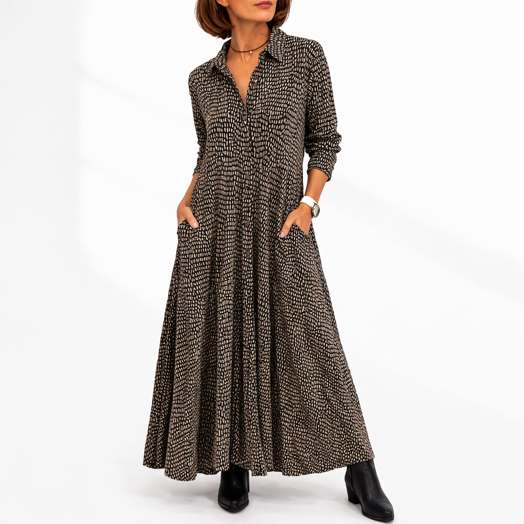 Women’s Relaxed Midi Dress with Functional Pockets for Effortless Summer Style 2
