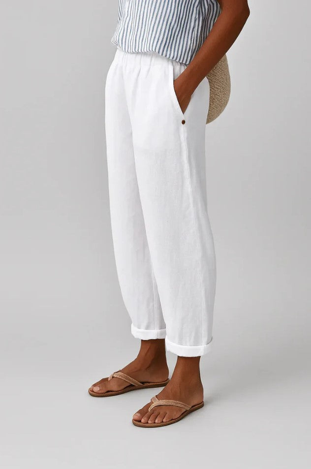Women’s Relaxed Straight-Leg Trousers Lightweight Cotton Blend 1
