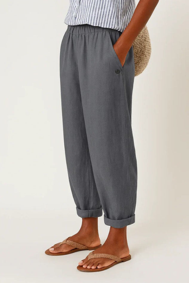 Women’s Relaxed Straight-Leg Trousers Lightweight Cotton Blend 4