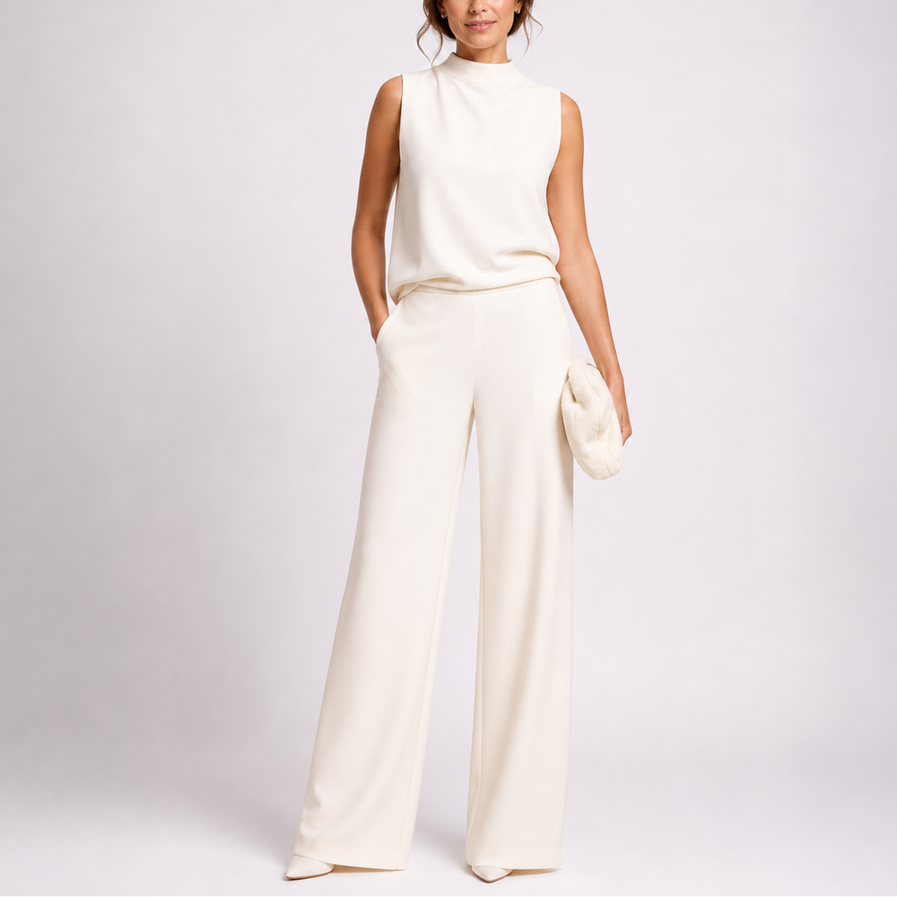 Women’s Sleeveless Jumpsuit Wide-Leg Silhouette 1