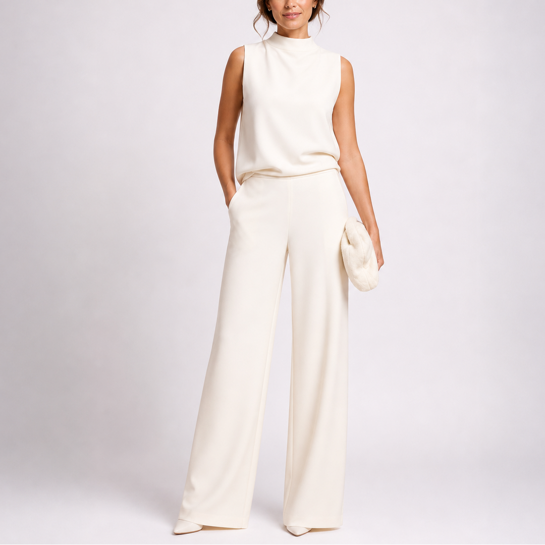 Women’s Sleeveless Jumpsuit Wide-Leg Silhouette 1