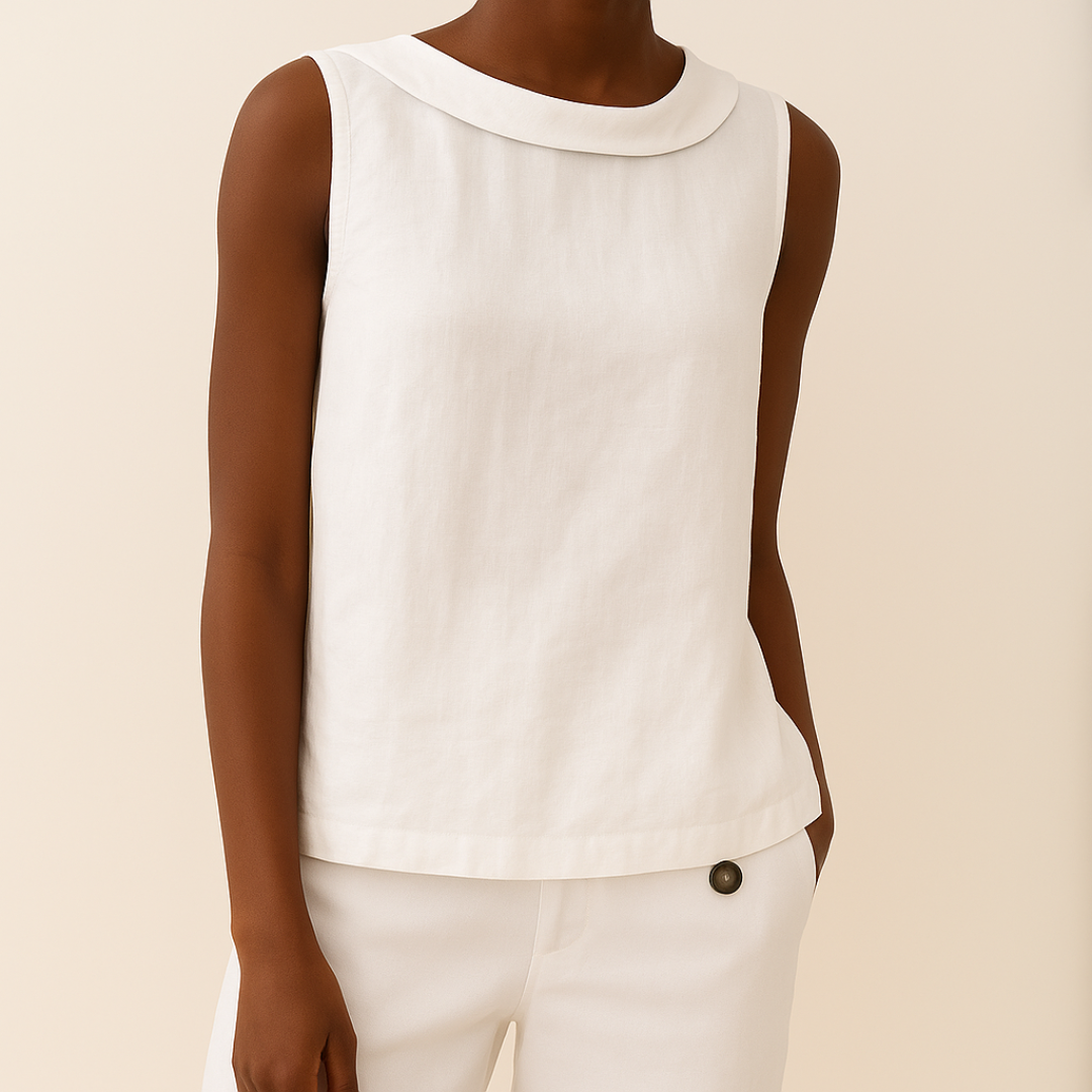 Women’s Sleeveless Tank Top Soft Roll Collar Summer Style 5