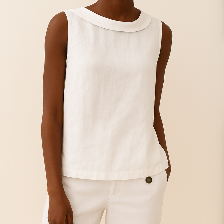 Women’s Sleeveless Tank Top Soft Roll Collar Summer Style 5