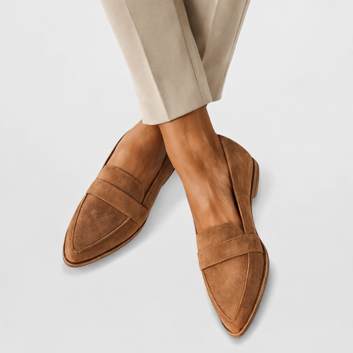 Women’s Soft Suede Loafers Elegant Pointed Design 0