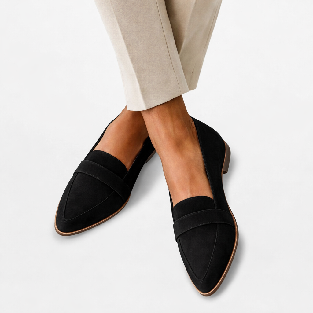Women’s Soft Suede Loafers Elegant Pointed Design 1