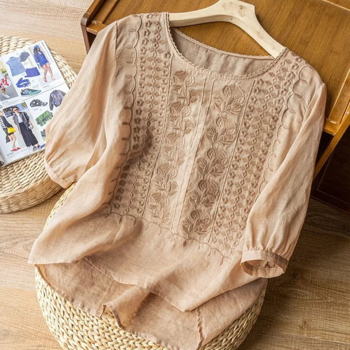 Women’s Summer Blouse Elegant Embroidery Design 2