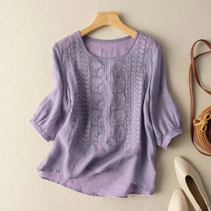 Women’s Summer Blouse Elegant Embroidery Design 6
