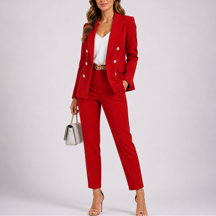 Women’s Tailored Suit Set Blazer and Slim Trousers for Formal Occasions 1