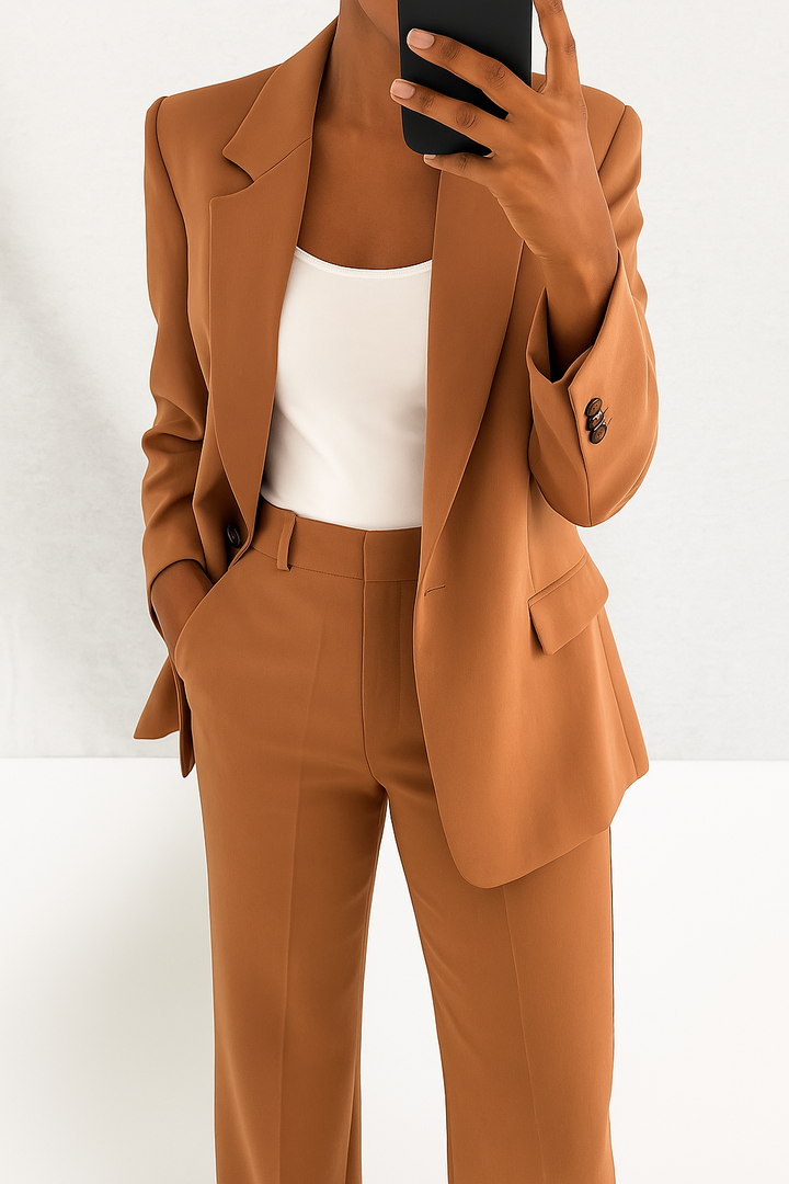 Women’s Tailored Suit Set Elegant Blazer and Trouser Combination 8