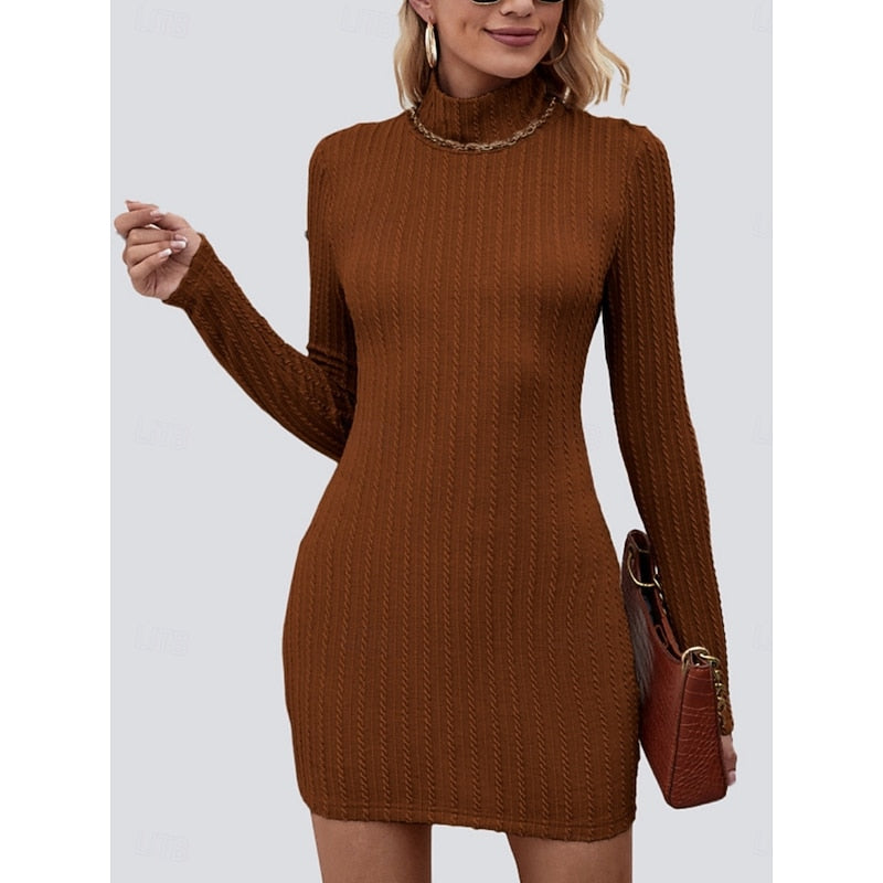 Women’s Turtleneck Dress Soft Fit Cozy Style 2