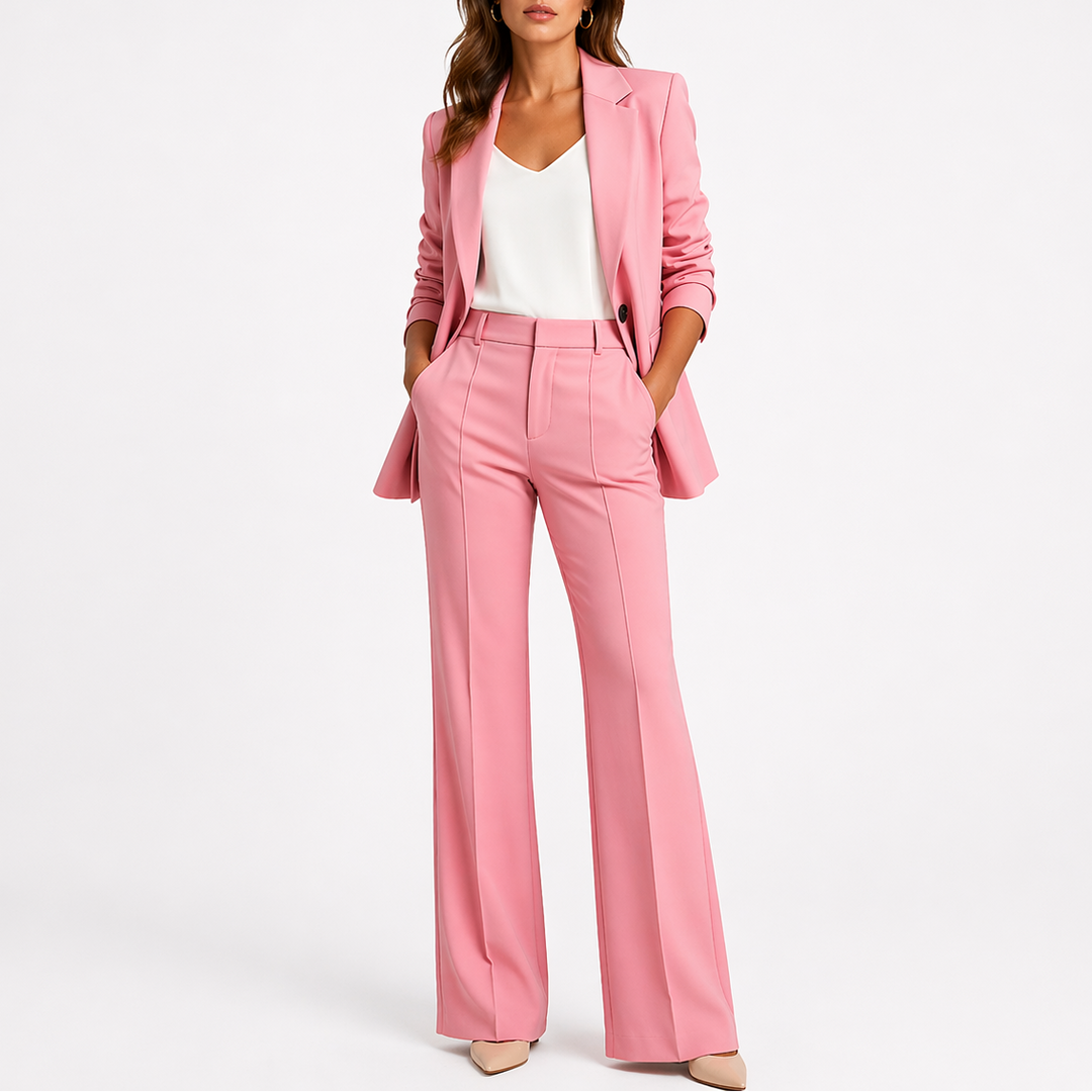Women’s Two-Piece Set Tailored Blazer and Straight-Leg Pants 3