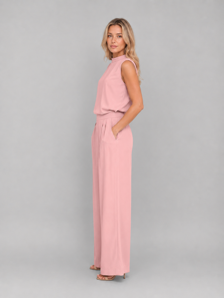 Women’s Two-Piece Sleeveless Co-Ord Set Wide Leg Trousers 2