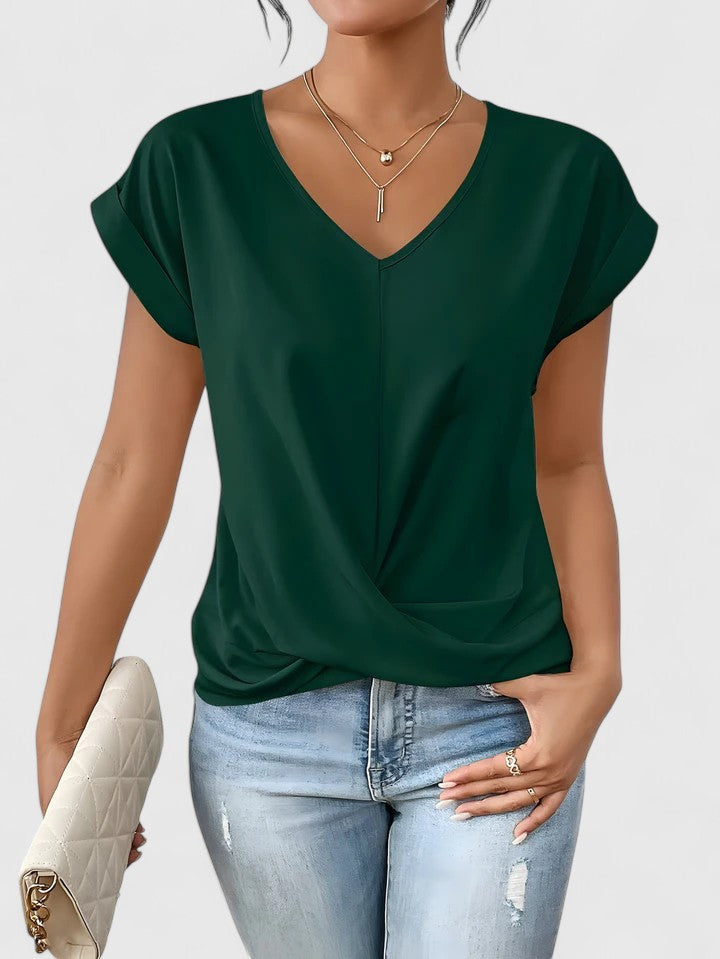 Women’s V-Neck Top Chic Twist Design for Everyday Elegance 2