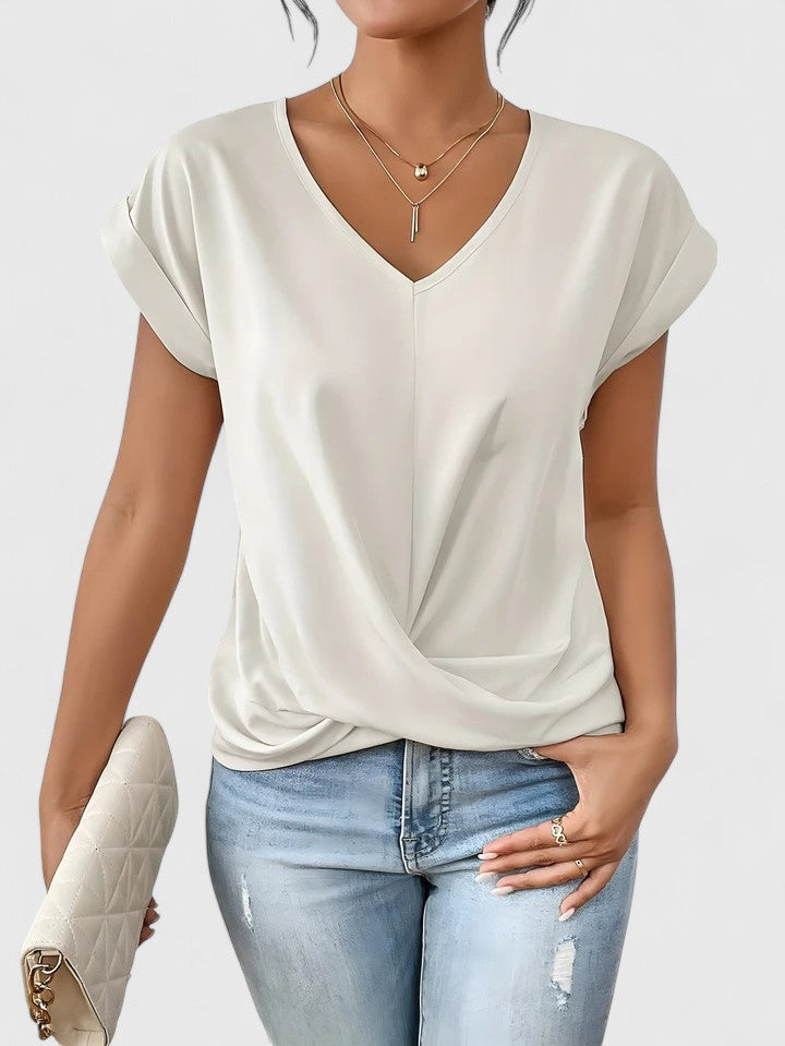Women’s V-Neck Top Chic Twist Design for Everyday Elegance 5