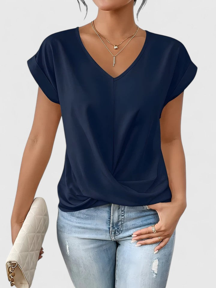 Women’s V-Neck Top Chic Twist Design for Everyday Elegance 6