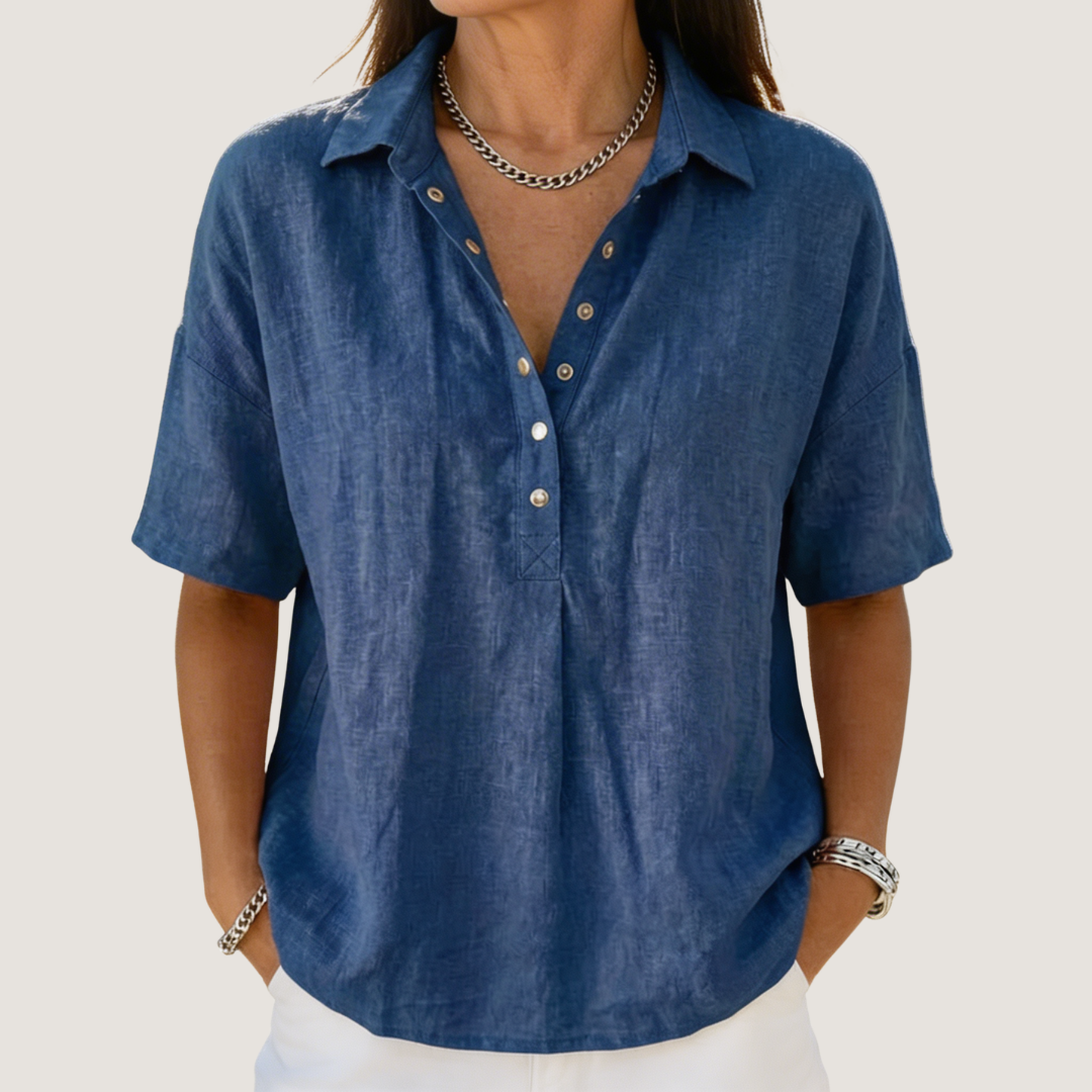 Women’s White Blouse Classic Button-Up Design 1