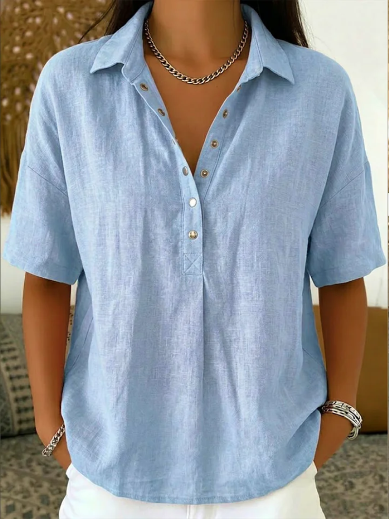 Women’s White Blouse Classic Button-Up Design 3