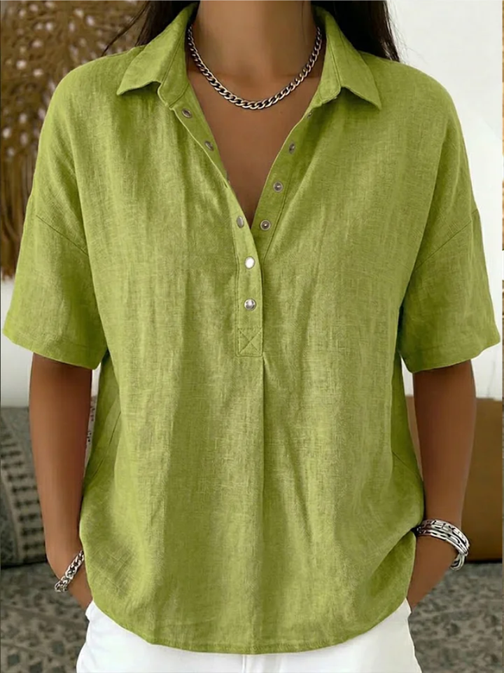 Women’s White Blouse Classic Button-Up Design 4