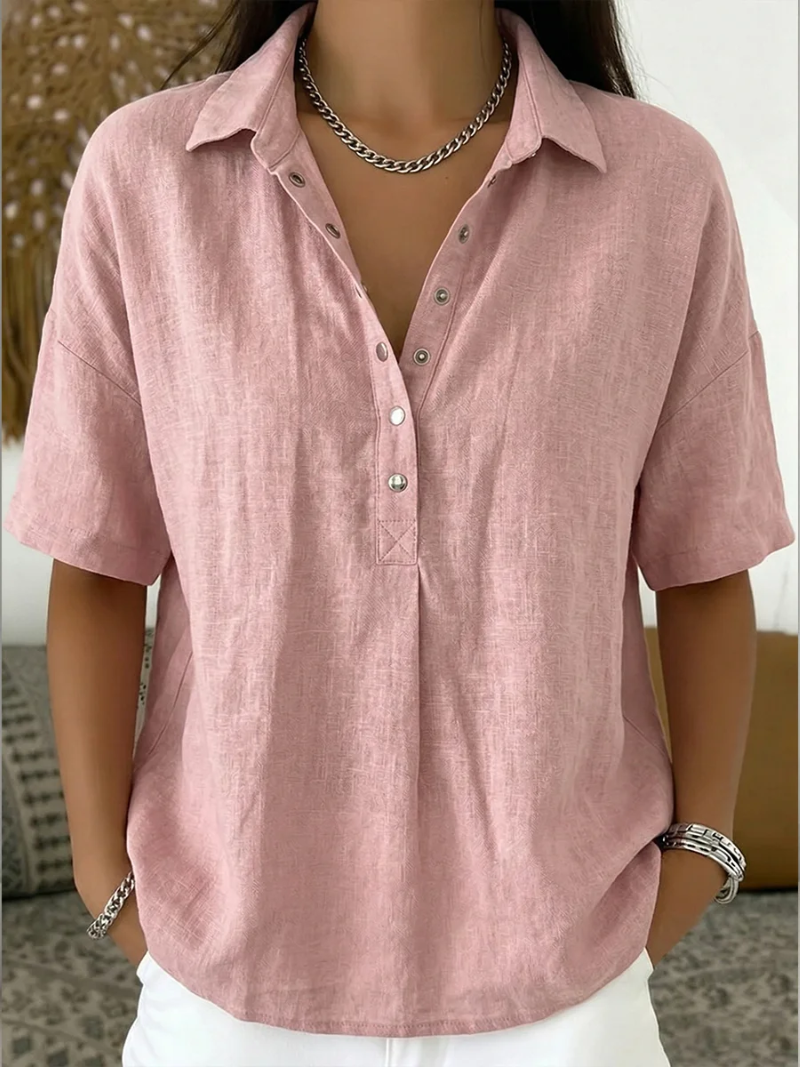 Women’s White Blouse Classic Button-Up Design 5