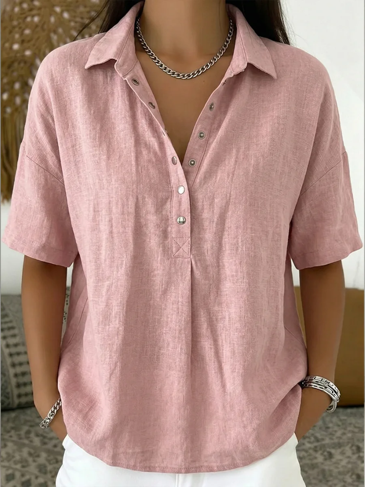Women’s White Blouse Classic Button-Up Design 5
