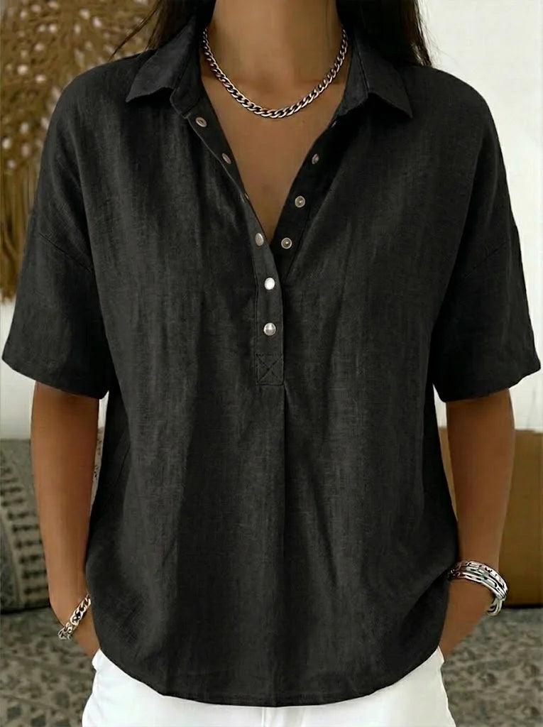 Women’s White Blouse Classic Button-Up Design 6