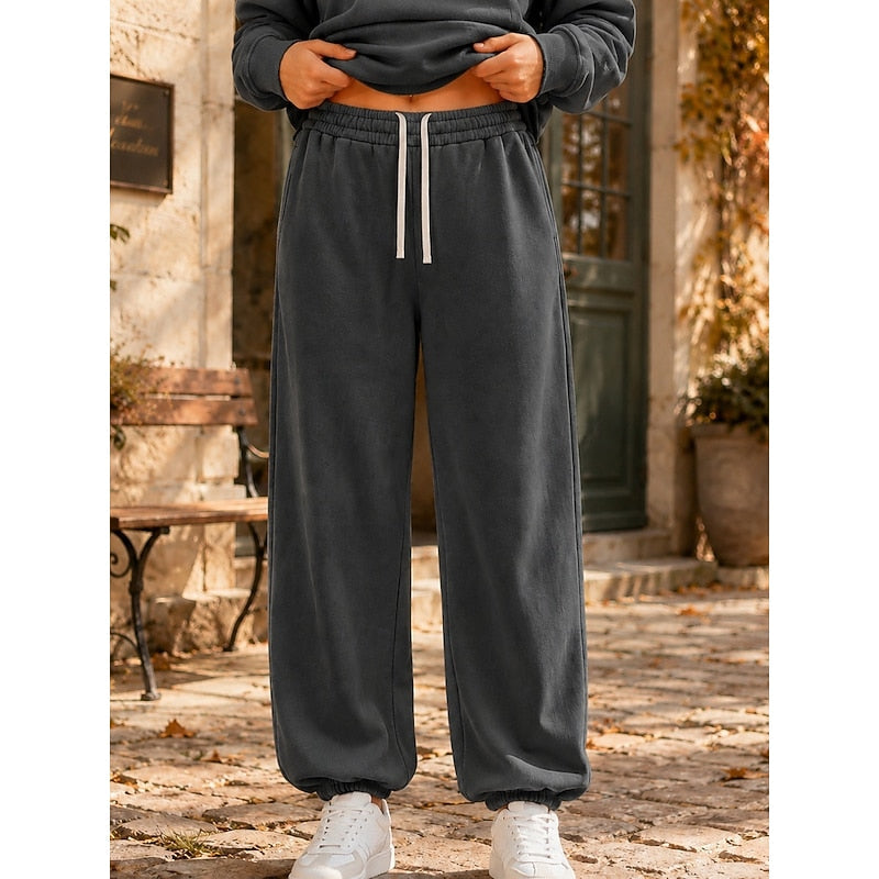 Women’s Wide-Leg Joggers Relaxed Fit with Adjustable Waist 1