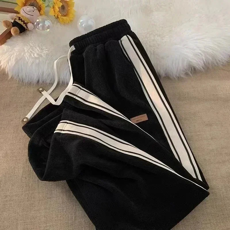 Women’s Wide-Leg Sweatpants Soft Corduroy with Fleece Lining 3
