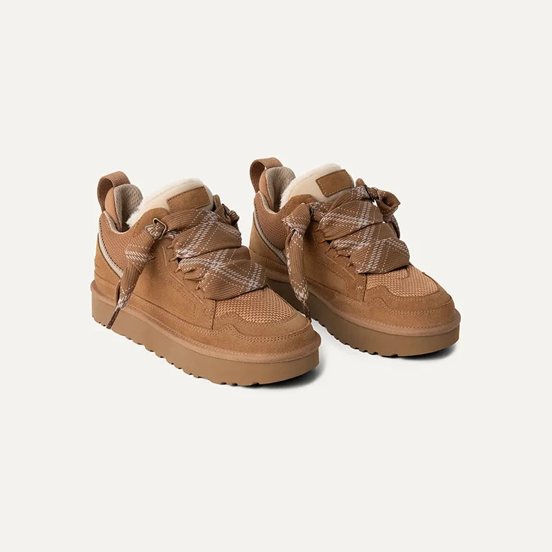 Women’s Winter Sneakers Suede Look with Platform Sole 4