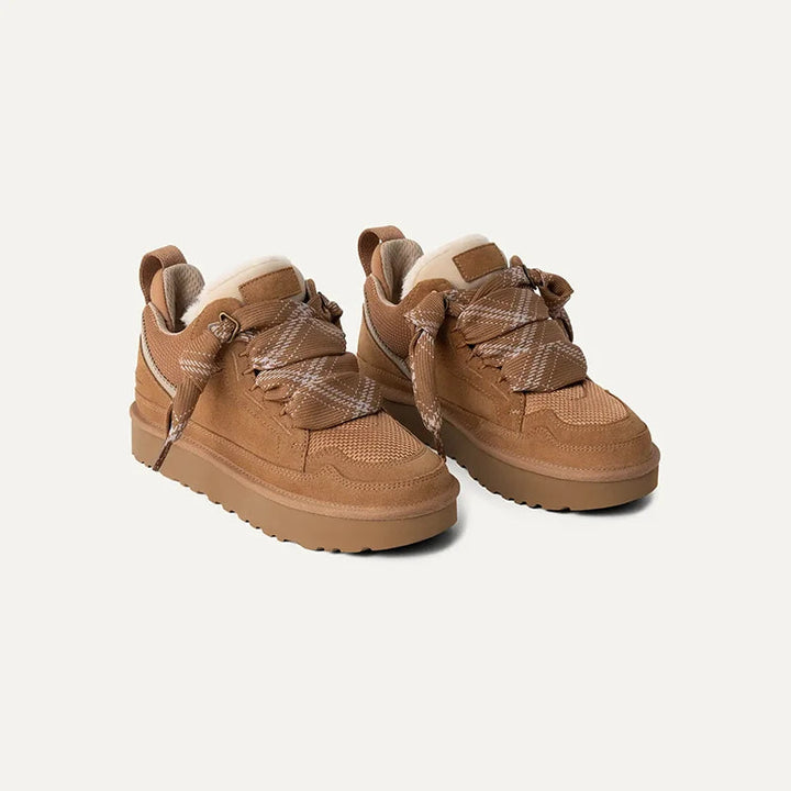 Women’s Winter Sneakers Suede Look with Platform Sole 4