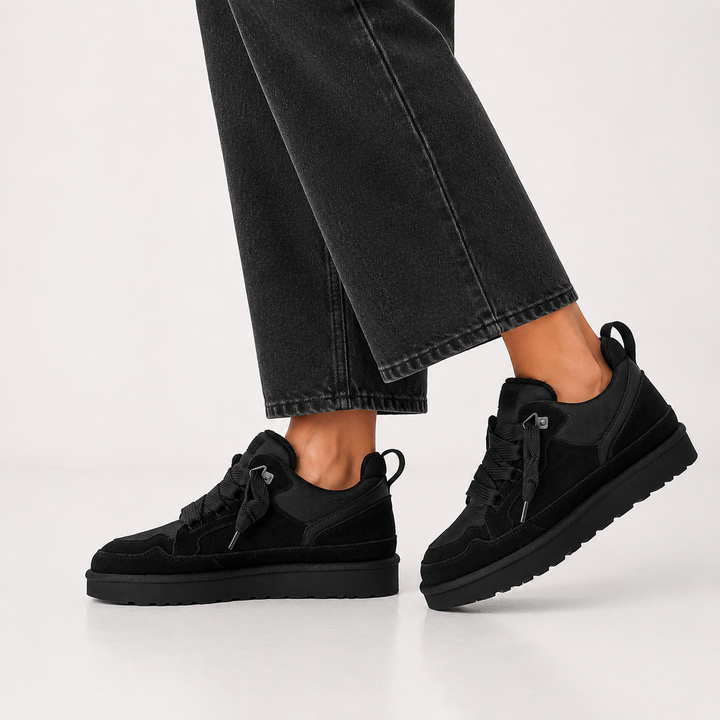 Women’s Winter Sneakers Suede Look with Platform Sole 6