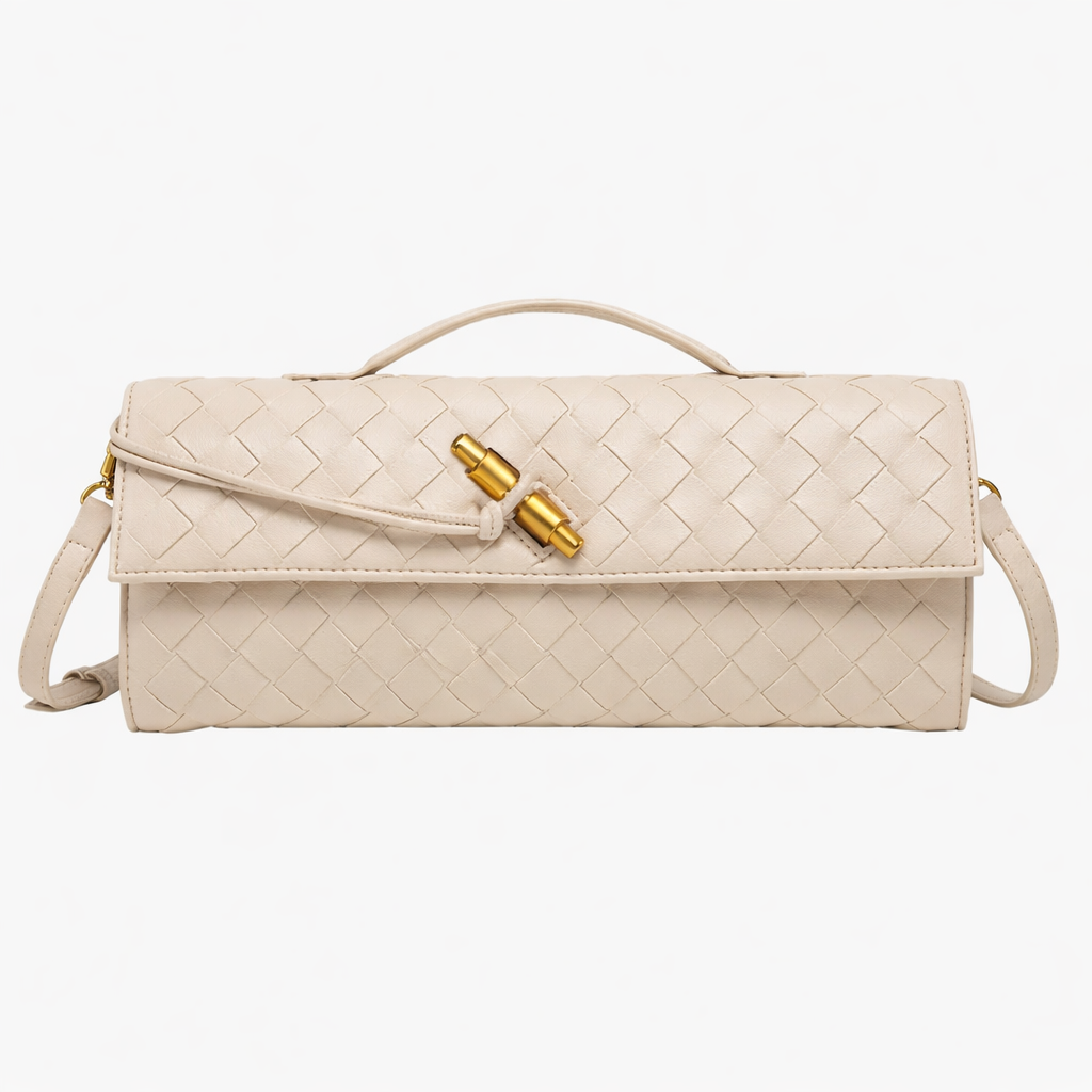 Women’s Woven Clutch Bag Elegant Evening Shoulder Style 6