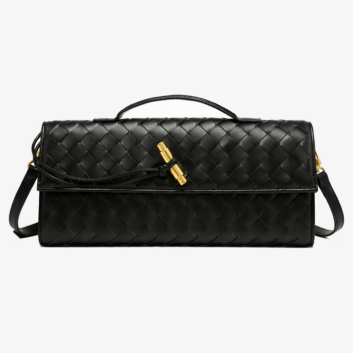 Women’s Woven Clutch Bag Elegant Evening Shoulder Style 8