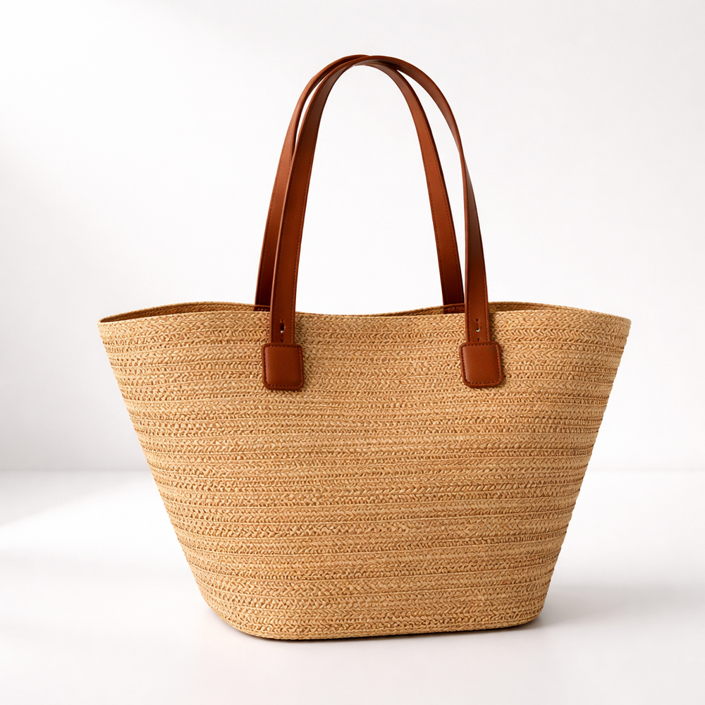 Women’s Woven Tote Bag Spacious Design for Beach and Everyday Use 1